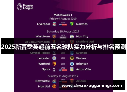 2025新赛季英超前五名球队实力分析与排名预测